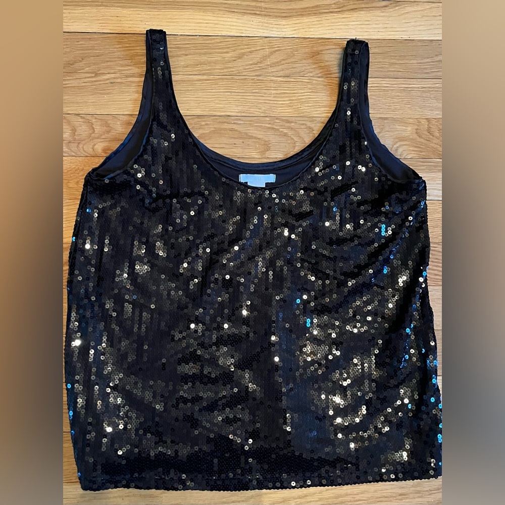 Black Sequin Women's Tank Top and Pants Set. New Year’s Eve! Party! 🎉